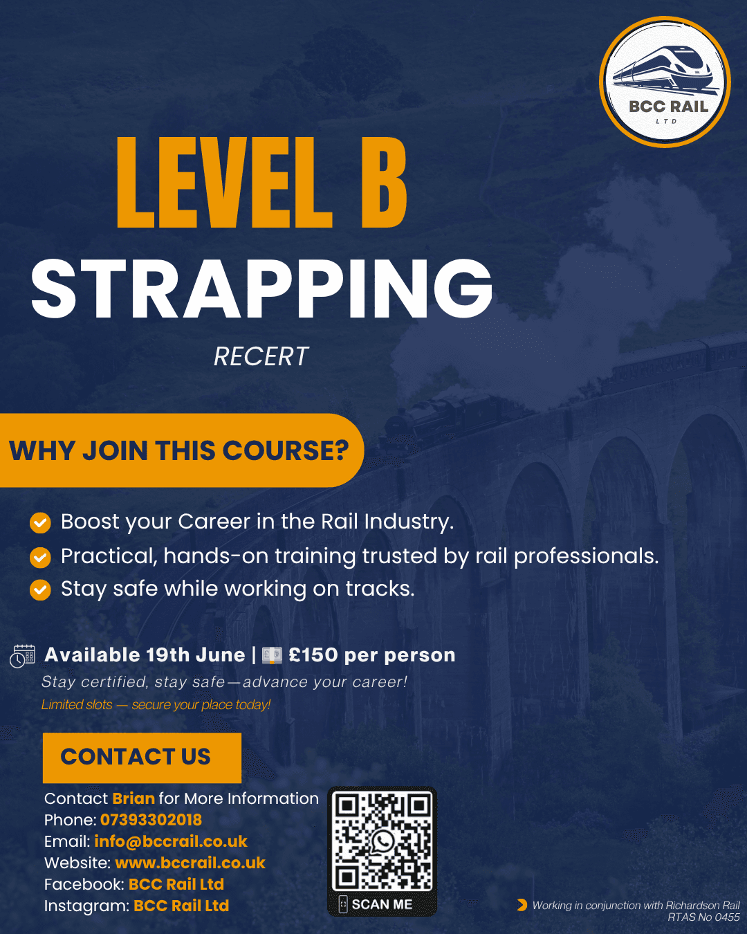 19 Level B Strapping course poster