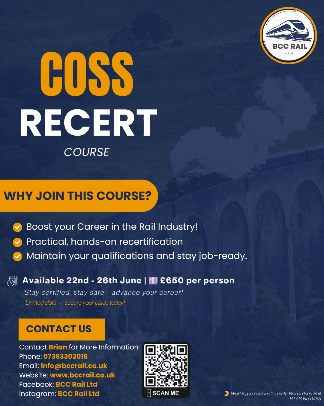 22-26 COSS Recert course poster
