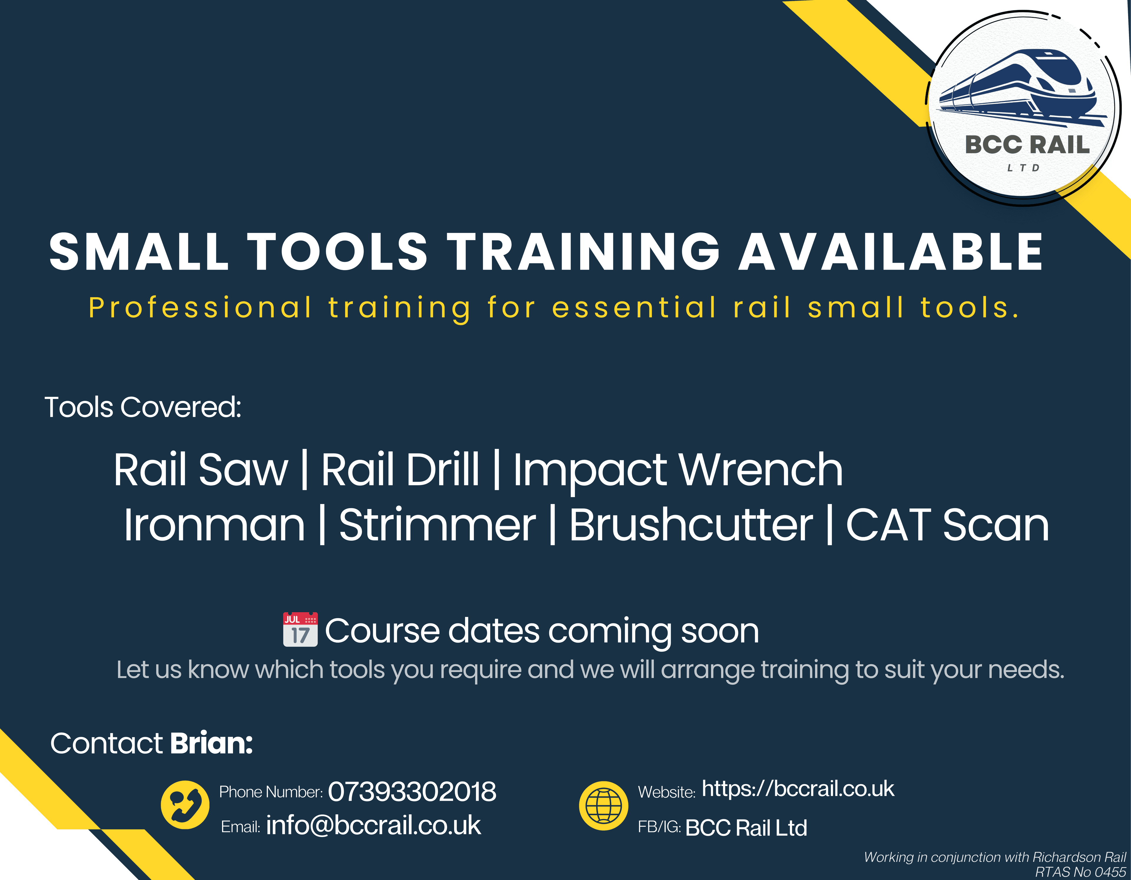 Small Tools course poster